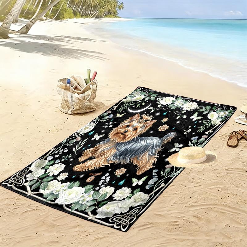 Vitage Art Print Beach Towel, Large Soft Quick Dry Towel for Beach Camping Swimming