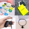 50PCS Black Stainless Steel Wire Keycha Cable, Key Rings, Heavy Duty Luggage Tags Loops Tag Keepers 1.5Mm Twist Barrel (Cable Length: 5.9 Inches)