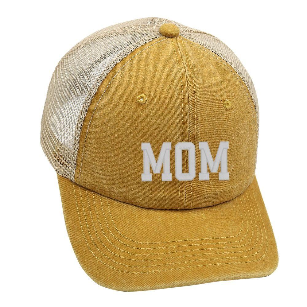 Adjustable DAD MOM Baseball Hats Hip-hop Sunscreen Mesh Hats Washed Distressed Faded Cap Man Women