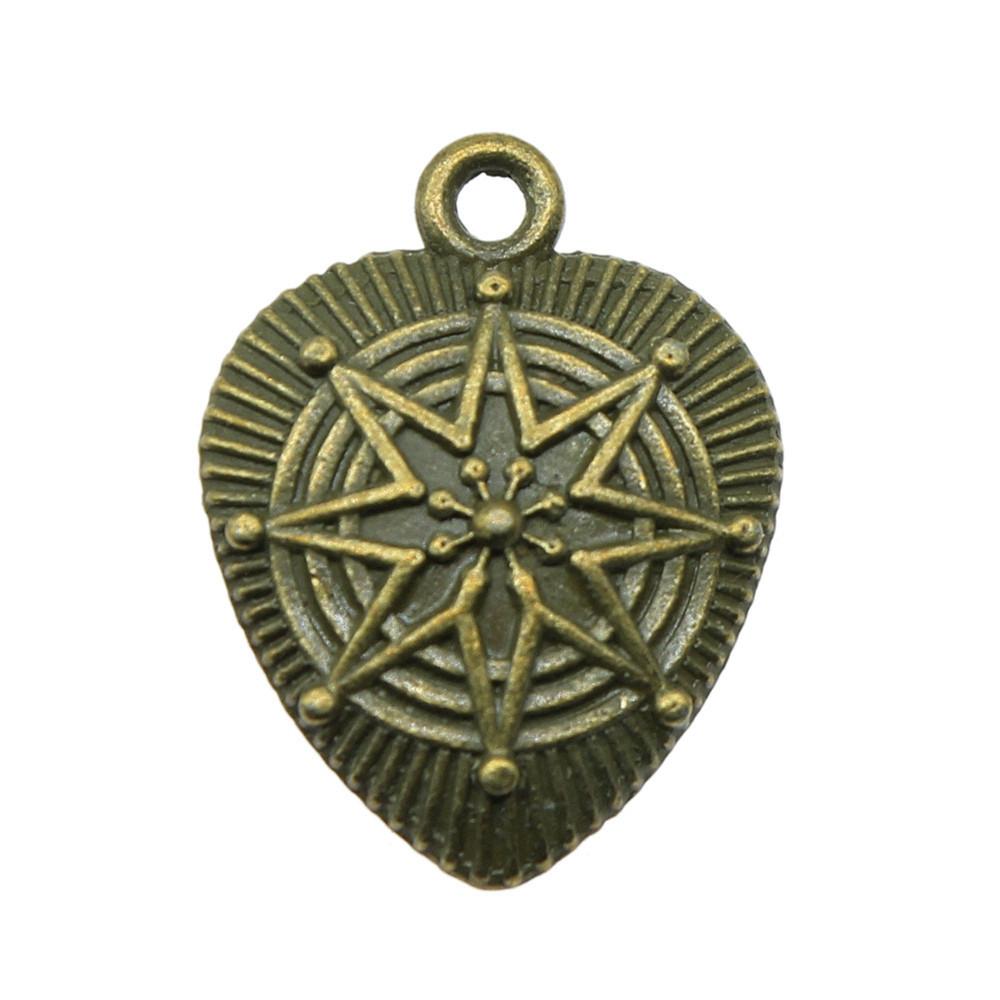 Filigree Heart Charms Antique Alloy Pendants For Vintage Floral Jewelry