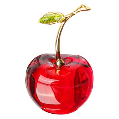 Figurine Cerise Décorations Cristal Ornent Artisanat Fruit Maison Noël Thème Cadeaux Artisanat Décoration Fruit Cristal