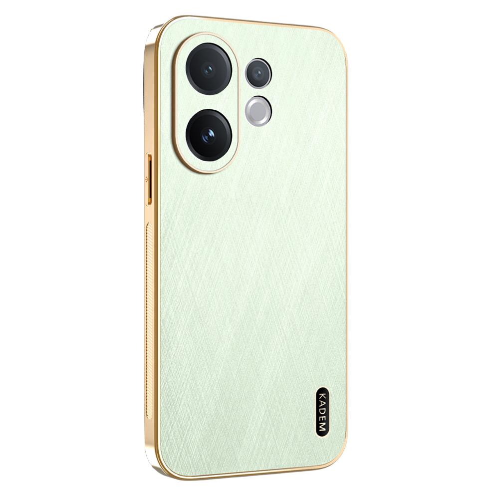 For Vivo V60 5G Case Electroplating Silk Texture PU+TPU Phone Back Cover