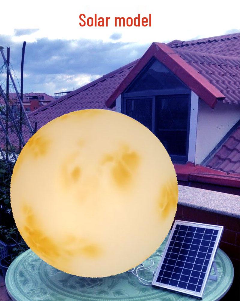 Moon Floor Lamp: Courtyard Landscape Lighting In Various Sizes, Rechargeable & Solar-Powered Options Available