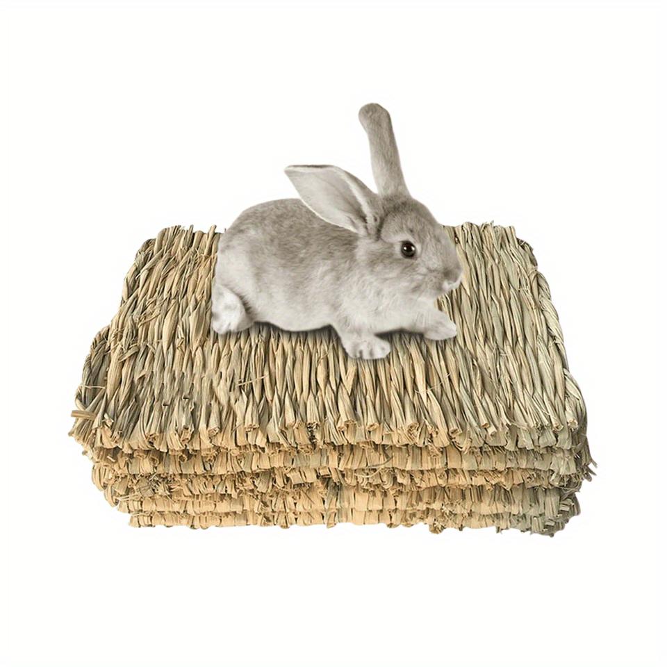 Natural Pet Grass Mat Hamster Small Animal Bed Safe Chew Toy For Rabbit Hedgehog Pet Supplies Natural Grass Hamster Bed Mat