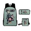 Amazon Spion SPY x FAMILY Spielhaus Anime Zubehör Studentenrucksack Umhängetasche Federmäppchen Dreiteiliges Set Oxford-Stoff