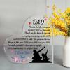 2D Flat Dad Birthday Gifts Acrylic Desktop Decoration Plaque, Home Decor Plaque Hanging Wall Art Decorative Garden Decoration for Room Door Signs Hang