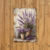 Metal Poster Lavender Retro Flower Wall Art 20x30 cm Waterproof Living Room Decor
