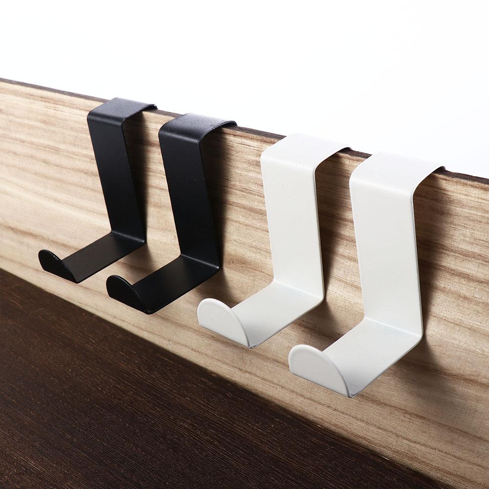 Punch-Free For Kitchen Bathroom Door Rear Organizer Storage Rack Clothes Hanger Hook Key Hook