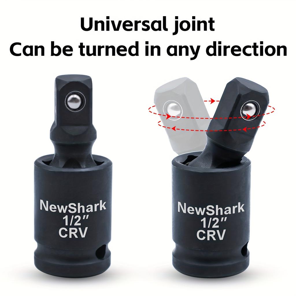 11pcs Impact Adapter and Reducer Set and Universal Joint Swivel Socket Adapter Set,1/4"3/8"1/2"3/4"1"Drive Socket Adapter Set