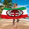 AC Mailand Strandtuch, Schnelltrocknend, Pflegeleicht, Geeignet für Fitness und Strandurlaub, Sport-Essential
