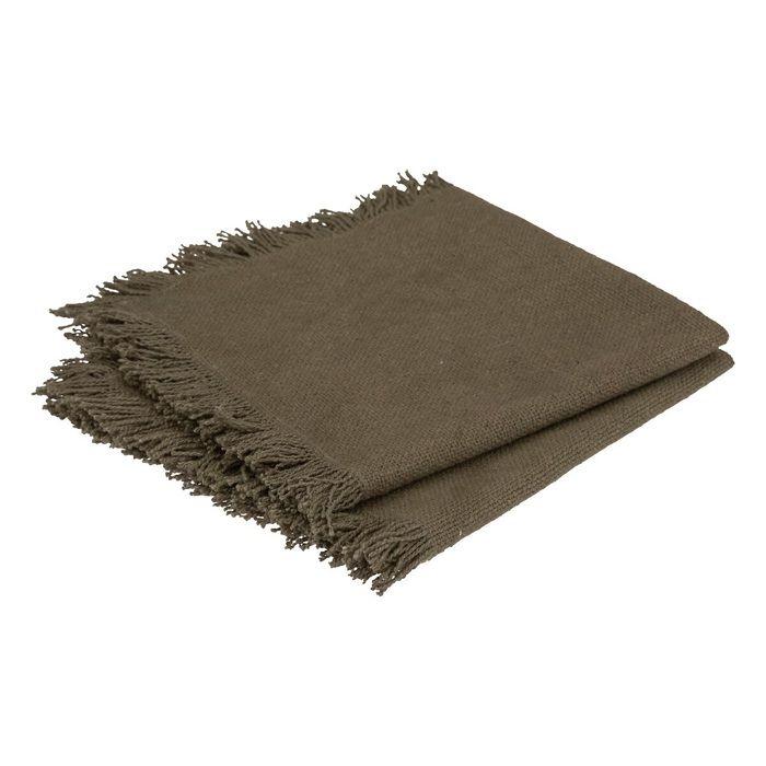 2 Serviettes de table Ethnique kaki