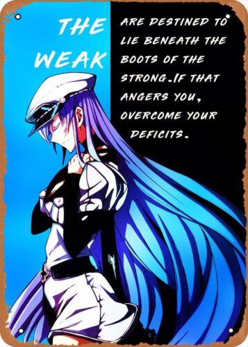 

Постер Аниме Цитаты Для Вас металлическая жестяная табличка Akame Ga Kill Эсдес Настенный Арт Декор Алюминиевый 20x30cm（7.8x11.8inch）
