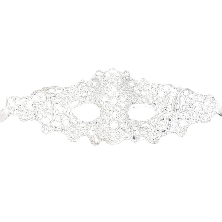 

Delicate Lace Eye Cover Secure Hold For Costume Parties Contemporary Polyester Fabric Evening Fashion белый