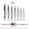 7 In 1 Metric Screw Tap Set Bearing Steel Taper Point Straight Fluted M3 to M12 Tapping Tool for Household Maintenance