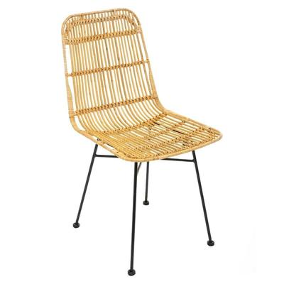 Kubu CHAIR In Boho Style, Natural Wicker Metal