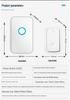 Waterproof Wireless Doorbell with Loud Ring, Rechargeable Call Button for Elderly, Emergency Alert Device, Home Use.