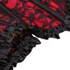 Korsett mit entbeinter Taille, sexy Korsett für Damen mit Schnürung, Taillenkorsett mit entbeinter Taille, Blumenmuster, Brokat-Überbrustkorsett für Damen, Abnehmen