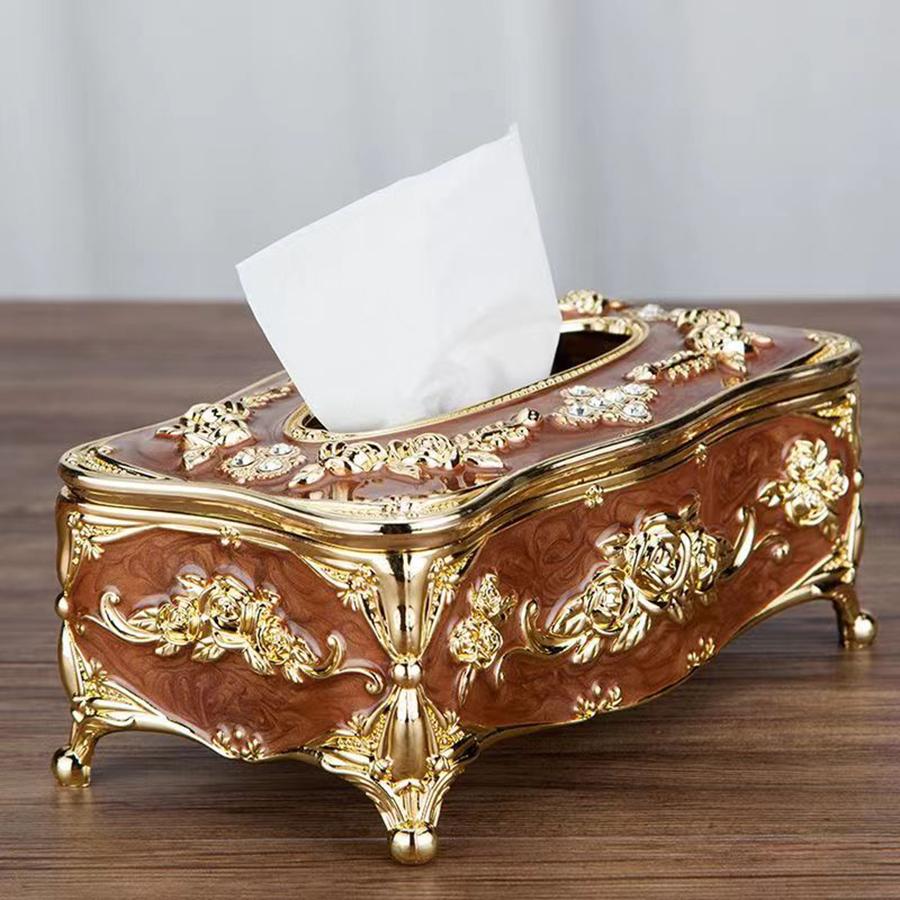 Europäische Taschentuchbox, hochwertige Serviettenextraktionsbox für Restaurants, Aufbewahrungsbox für Taschentücher auf dem Tisch für Küche und Wohnzimmer