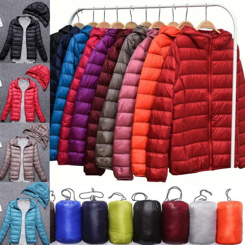 Women's Ultralight Packable Hooded Puffer Down Jacket With Detachable Hat