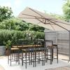 VidaXL Garden Bar Set 11pcs Black Poly Rattan/solid Acacia Wood, Bar Table Set, Pub Set, Set 3187682
