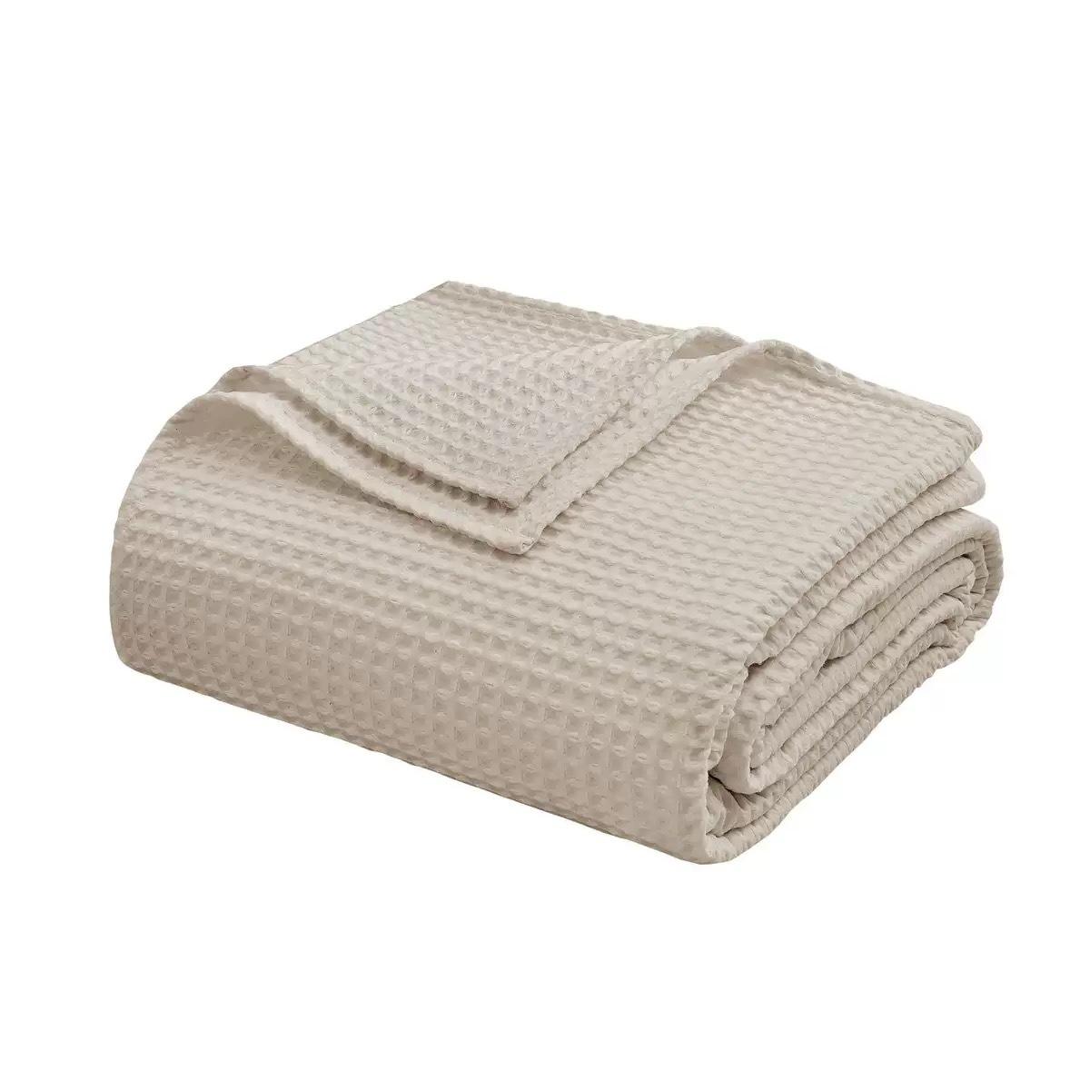 Waffle Baby Blanket Soft Thickened Newborn Quilt Multifunctional Solid Color Bath Towel Blanket 75 100cm абрикосовый