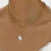 Factory multi-layer pendant necklace, fashionable women's accessories twist chain