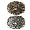 Boucle de ceinture ovale à motif d'oiseau en métal avec bordure gravée pour looks décontractés et mise à jour de ceinture existante