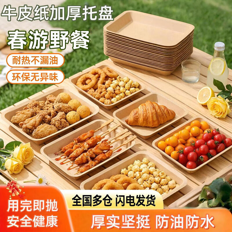 ChuanYe Disposable Rectangular Paper Plates