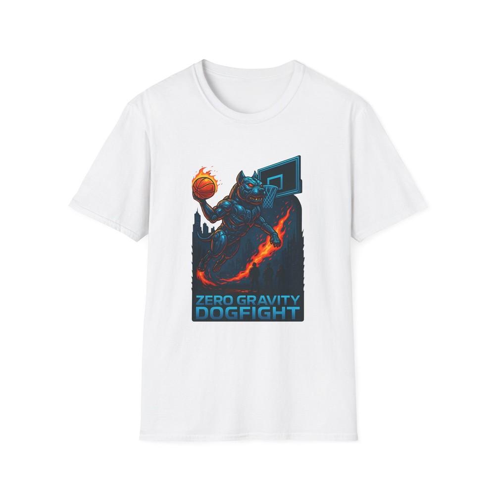Unisex Softstyle T-Shirt Cyberpunk Pitbull Basketball Neon City Night Soldiers