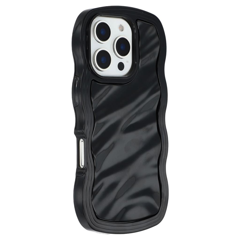 For iPhone 16 Pro Max Case Wavy Edge Shockproof TPU+PC Phone Cover