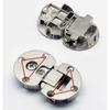 8 Pcs 90 Degree Adjustable Concealed Folding Hinges for Furniture - Semicircular Hinges - Wooden Table Hinges - Round Hinges