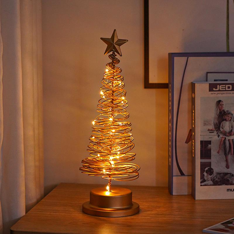 New LED Star Christmas Tree Lights: Ornament, Holiday Atmosphere, Bedroom Decoration, Small Table Lamp.
