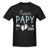 Unisex Future Papy 2025 2026 Funny Beer Lovers Fathers Day Grandpa Gift Retro T Shirt Vintage Cotton Sleeve Custom T Shirts
