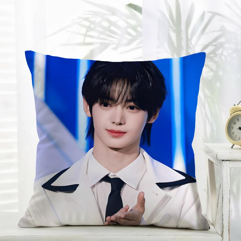 Casual Kpop Idol Fans Gift of HHANJIN Cushion Cover Daily Washable Linen Pillowcase Soft for Sofa Bed Home Room Decor