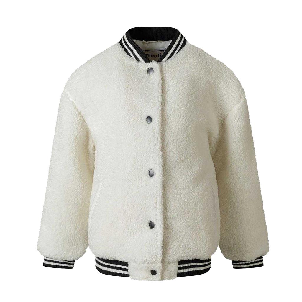 Minoti Girls Teddy Fleece Bomber Jacket