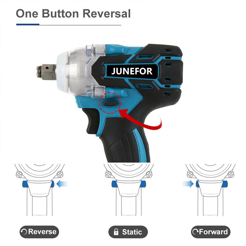 520N.M Cordless Wrench Brushless Electric Impact Wrench 1/2'' for Makita Battery 18V Electric Drill Screwdriver Multifunction