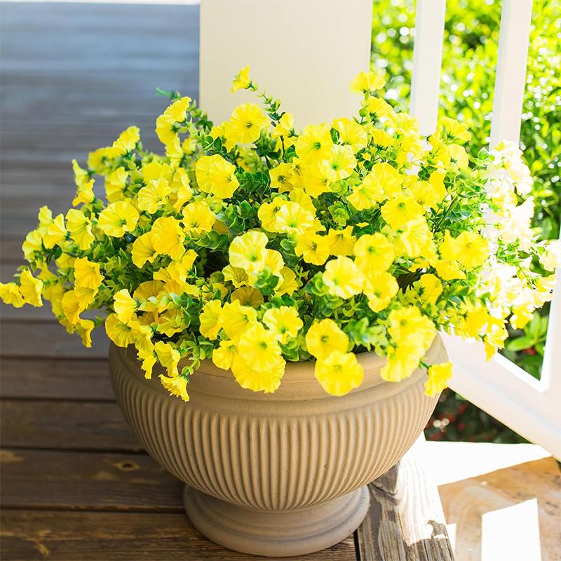 

2/5Pcs Artificial Flowers 35CM Silk Fake Flower for Home Room Decor Garden Wedding Decoration Outdoor DIY Flower Basket Ornament 2Pcs жовтий