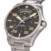 Hamilton Khaki Aviation Pilot Day Date Automatic Watch, 42mm, Swiss Brand, Men's, Silver, Black Dial, Stainless Steel, Sapphire Crystal, H64645131