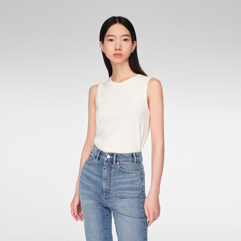 OVVOVV Women s Basic Ribbed Sleeveless Vest S