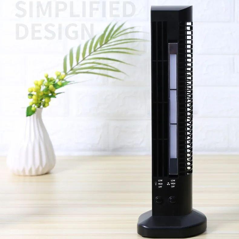 

Tower Fan Bladeless Portable Desktop Air Cooler Leafless Tabletop Cooling Appliance Rapid Cooling Air Conditioner for Home Study чёрный