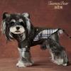 Pet Dog Sweater Schnauzer Bichon Teddy Winter British Style Plaid Two-Legged Hoodie Casual