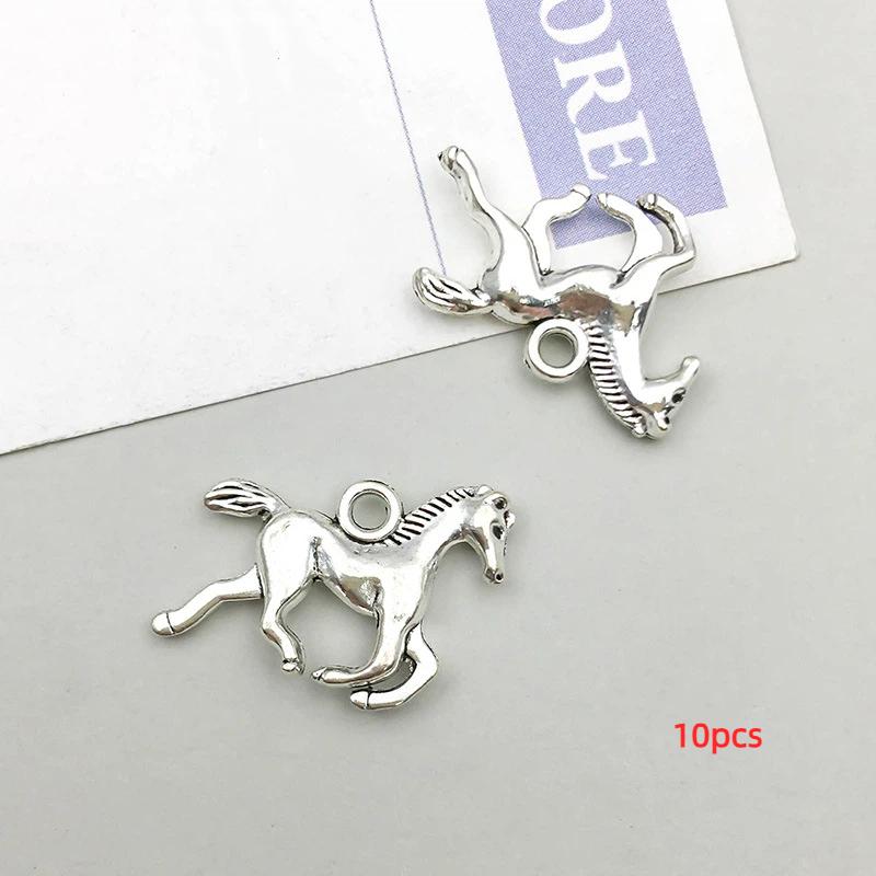 10/16 Stück Vintage Pferdeanhänger Set für DIY Schmuck Halsketten Armbänder Ohrringe Herstellungszubehör