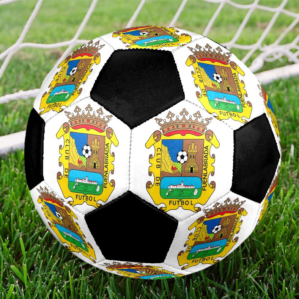 1PC Fuenlabrada taille 5 ballon de football Praha Ballon de Football en Salle Coloré Tous Âges Cousu à la Machine PVC Prêt pour la Compétition Durable Haut Rebond