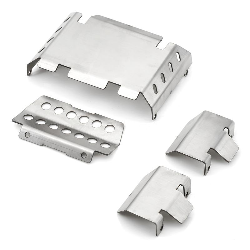 FMS FCX10 Metal Stainless Steel Chassis Armor Guard Protection Protector Skid Plate 1/10 RC Car Upgrade Parts