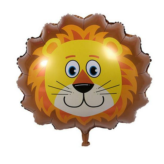 Medium Cartoon Animal Head Balloons - Lion, Tiger, Deer, Cow & More for Kids' Birthdays