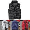Modische Herren Steppmantel Weste Parka Mit Unifarbenem Muster Und Regulärer Passform