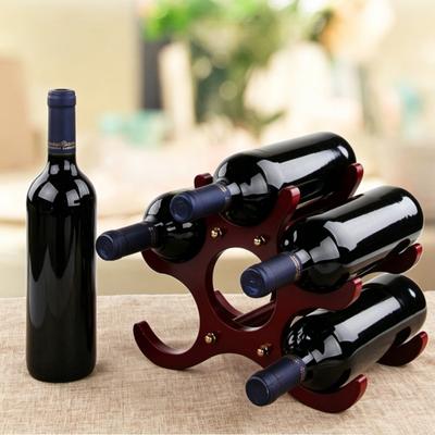 Étagère à Vin en Bois pour Comptoir, Support Porte-Bouteilles Rustique avec Support pour Verres, Organisateur Style Ferme pour Bar à Domicile Cuisine, Cadeau Vintage pour Amateurs de Vin