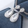 Classic Earrings for Women Stylish Shiny Zircon Water Drop Shaped Earrings Exquisite Party Jewelry Wedding Earrings