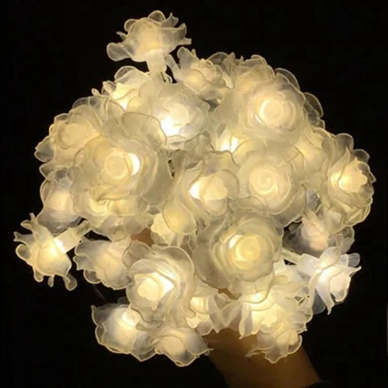 1.5/3M Light String Usb Rose Flower String Lights Fairy Lights Outdoor Garland Decorations Wedding Party Garden Yard Decor