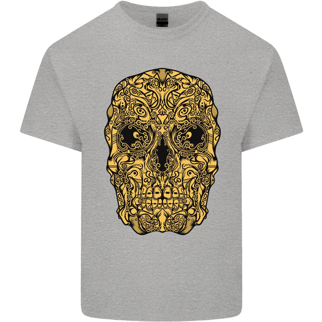 Ethnic Skull Gothic Tribal Demon Unisexs Light Cotton TShirt